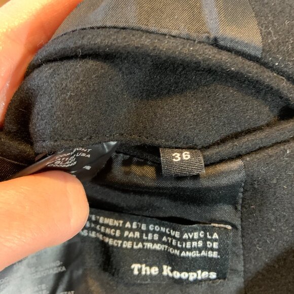 Women's The Kooples Black Wool Cashmere Blend Structured Coat Size 36 - Picture 14 of 16
